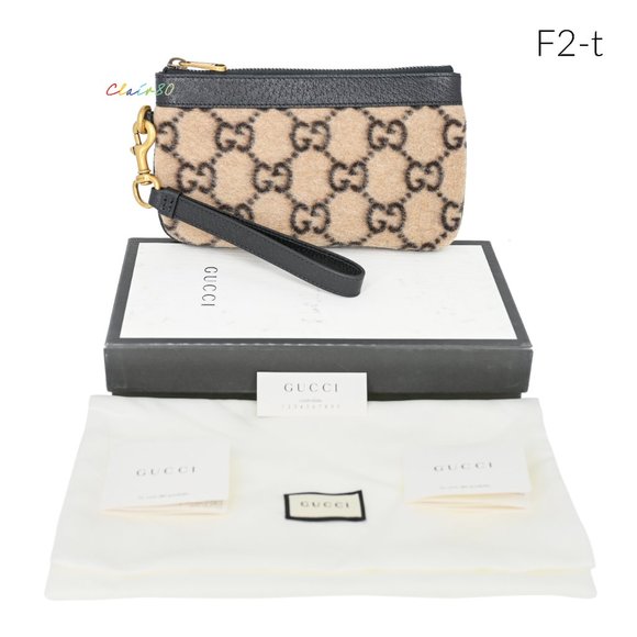 Gucci 597671 GG Wool Wristlet - Picture 4 of 7
